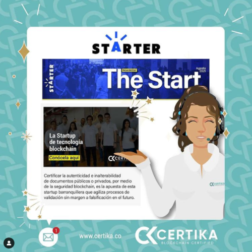 starter-colombia Certika – Insignias y Certificados Digitales en Blockchain